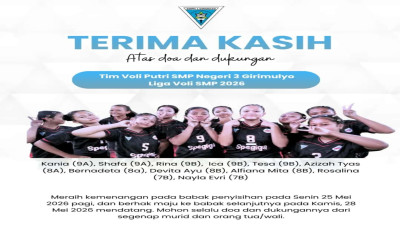 APRESIASI PRESTASI TIM VOLI PUTRI SPEGIGA MELAJU KE BABAK SELANJUTNYA LIGA VOLI SMP 2026